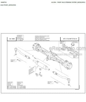 Photo 2 - Manitou MT732 MT932 ST3B Genuine Parts Catalog Telehandler 647449