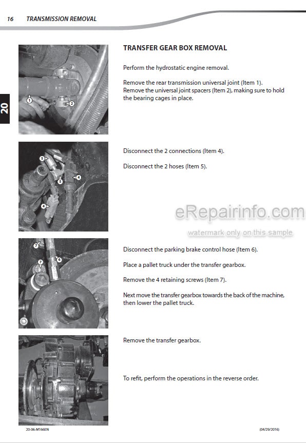 Photo 1 - Manitou MT835 ST3B To MT1335HA ST3B Repair Manual Telehandler 647075EN