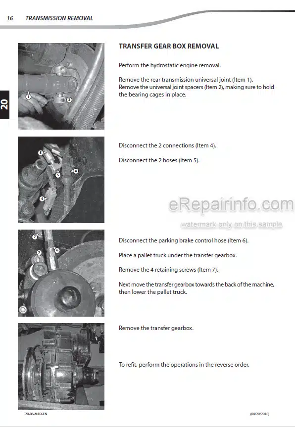 Photo 1 - Manitou MT835 ST3B To MT1335HA ST3B Repair Manual Telehandler 647075EN