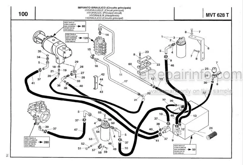 Photo 1 - Manitou MVT628T Comfort Line Parts Manual Telehandler 648009