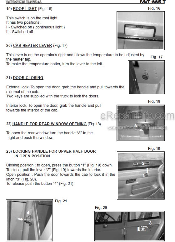 Photo 1 - Manitou MVT665T Comfort Line Series E2 Operators Service Manual Telehandler 648342AS