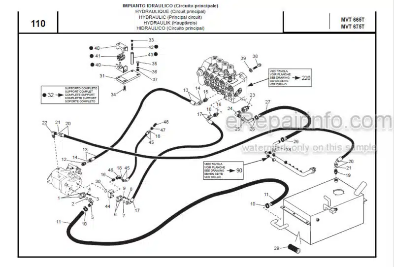 Photo 1 - Manitou MVT665T MVT675T E2 Comfort Line Parts Manual Telehandler 648280
