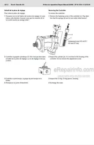 Photo 4 - Manitou Rexroth A6VM Serie 63 Repair Manual Motor 647031FR-EN