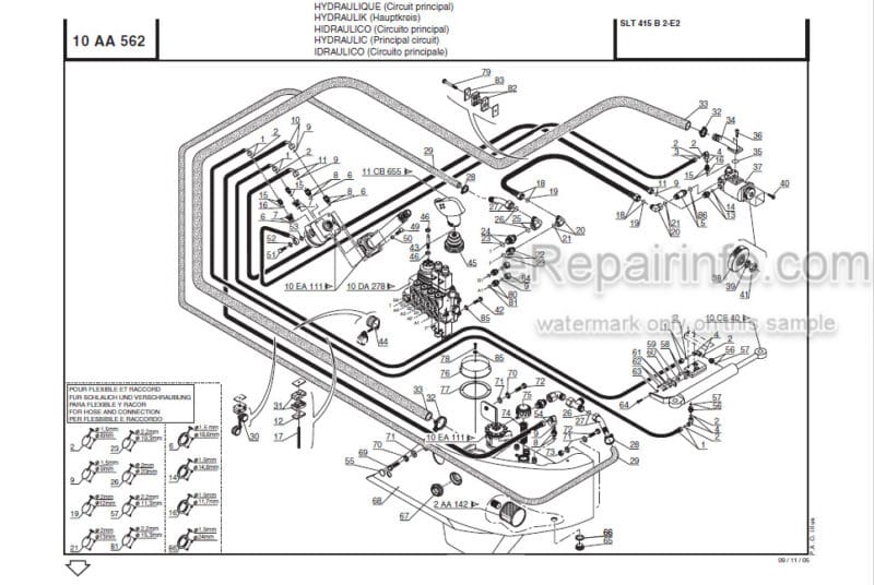 Photo 1 - Manitou SLT415B Series 2 E2 Parts Manual Forklift 547911P