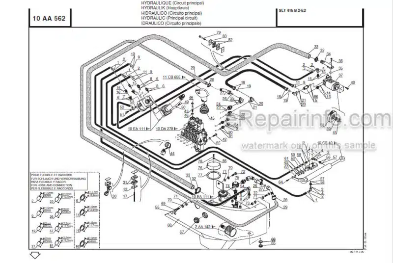Photo 1 - Manitou SLT415B Series 2 E2 Parts Manual Forklift 547911P