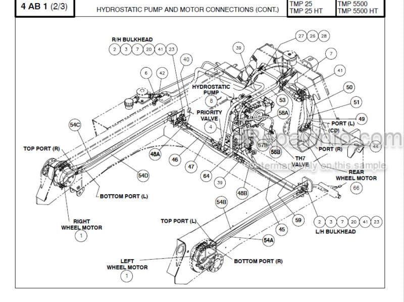 Photo 1 - Manitou TMP25 TMP25HT TMP5500 TMP5500HT Parts Manual Forklift 800806EN