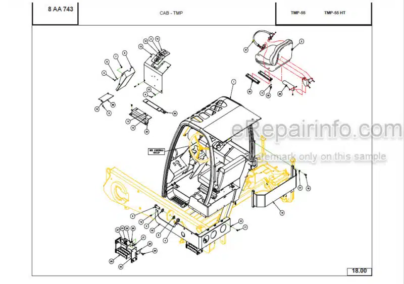 Photo 1 - Manitou TMP55 TMP55HT TMV55 TMV55HT Parts Manual Forklift 809866
