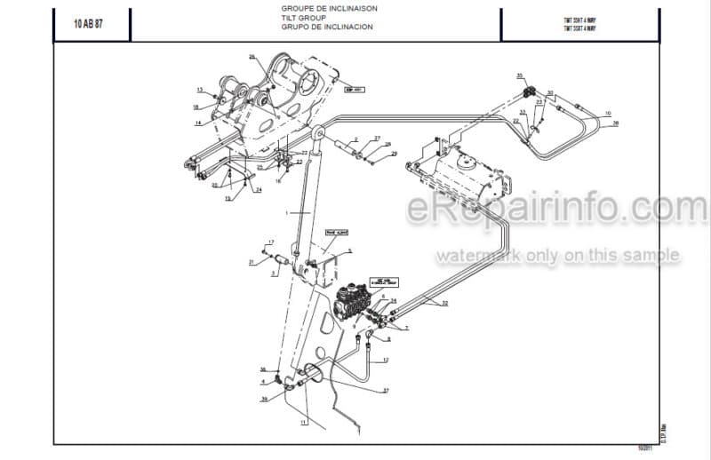 Photo 1 - Manitou TMT55HT TMT55XT T3 4 Way Parts Manual Forklift 51900009
