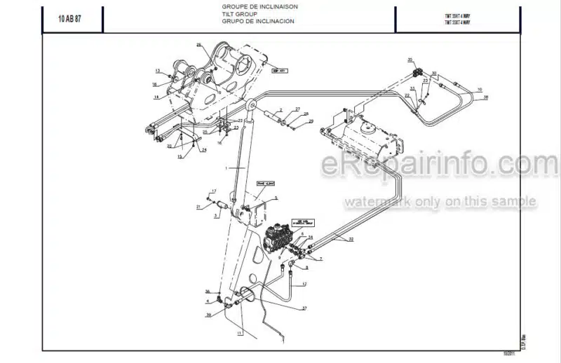 Photo 1 - Manitou TMT55HT TMT55XT T3 4 Way Parts Manual Forklift 51900009