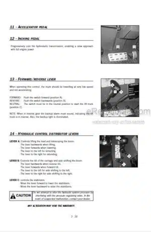 Photo 3 - Manitou TMT55HT TMT55XT T3 Operators Manual Forklift 51900010