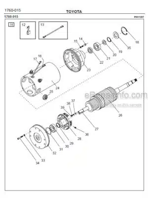 Photo 7 - Toyota 2PM18 2PM20 2PM20N Spare Parts Catalogue Powered Pallet Truck 180672 SN406404-