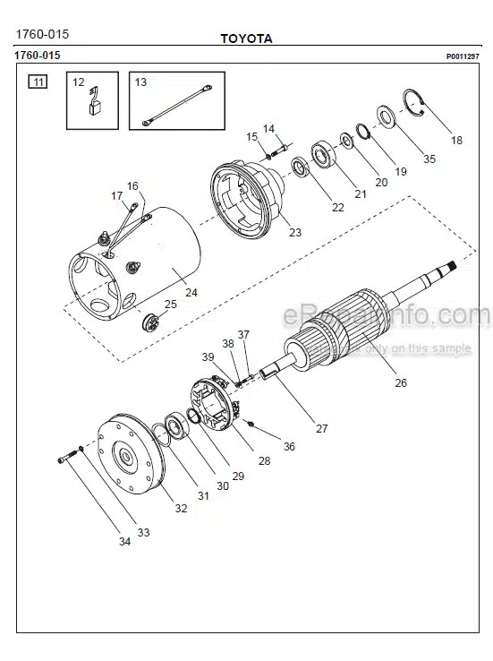 Photo 1 - Toyota 2PM18 2PM20 2PM20N Spare Parts Catalogue Powered Pallet Truck 180672 SN406404-