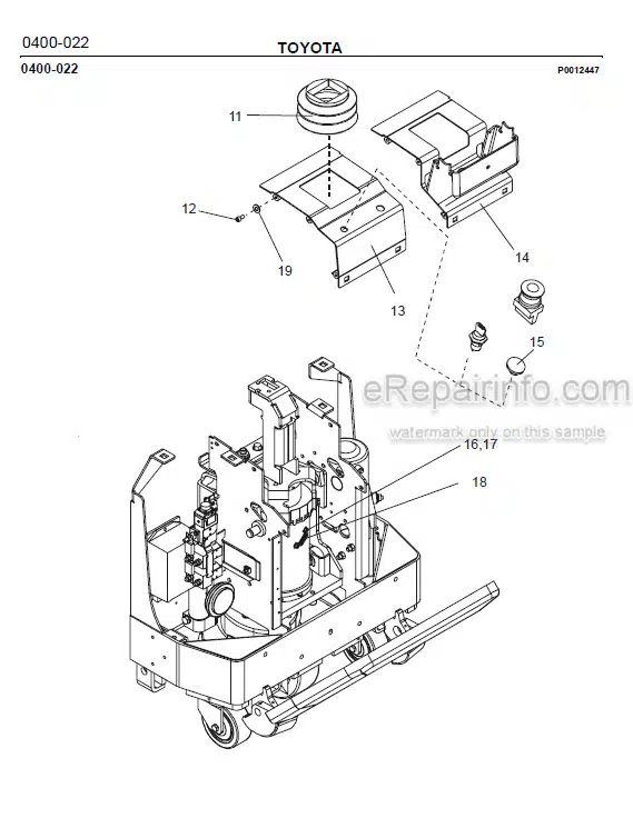 Photo 1 - Toyota 2PML20-6 2PML20-8 Spare Parts Catalogue Powered Pallet Truck 177352 SN364690-406403