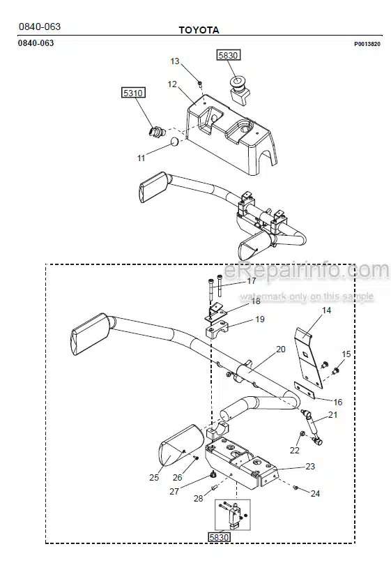 Photo 1 - Toyota 2PML20-6 2PML20-8 Spare Parts Catalogue Powered Pallet Truck 180674 SN406404-