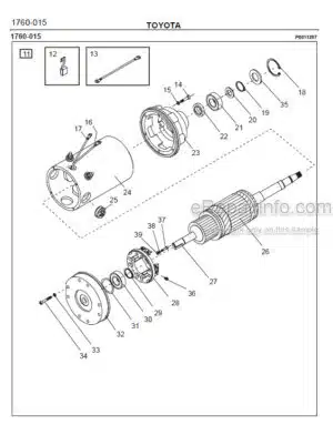 Photo 6 - Toyota 2PML20-6 2PML20-8 Spare Parts Catalogue Powered Pallet Truck 180674 SN406404-