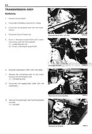 Photo 6 - Toyota 2TE15 2TE18 Repair Manual Towing Tractor CE660