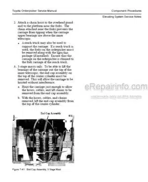 Photo 7 - Toyota 7FGU35 To 7FDU80 Repair Manual Forklift