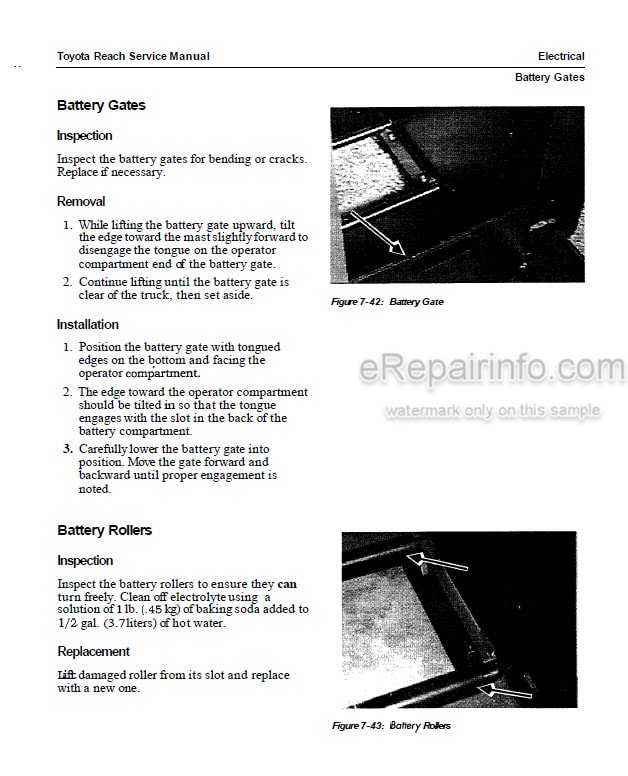 Photo 1 - Toyota 6BRU18 6BRU23 6BDRU15 6BSU20 6BSU25 Service Manual Order Picker CL220