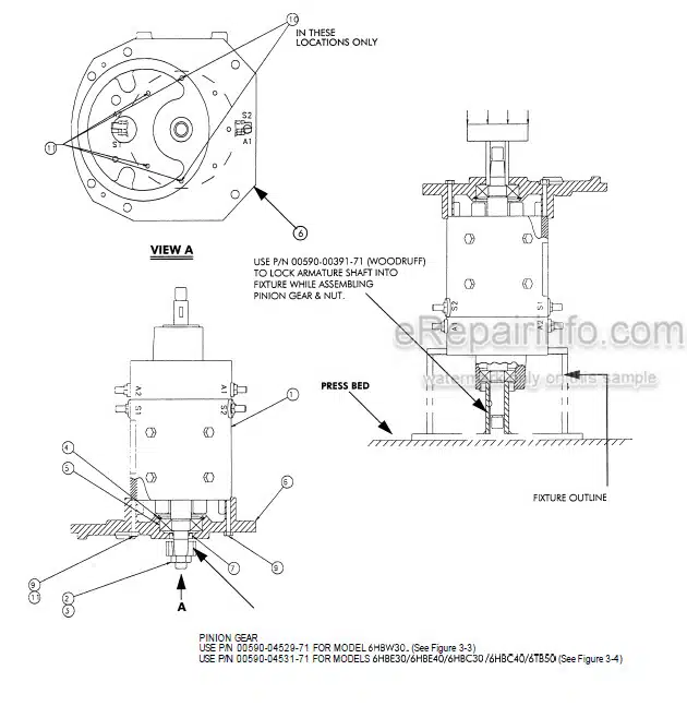 Photo 1 - Toyota 6HBW30 To 6TB50 Service And Parts Manual Pallet Walkie SN1001-