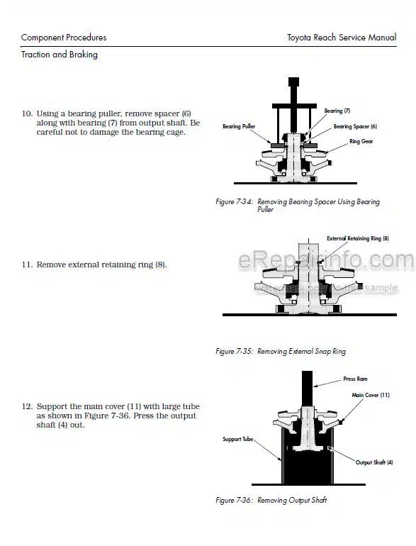 Photo 1 - Toyota 7BRU18 To 7BSU25 Service Manual Reach Lift Truck 00700-CL220-01 SN21000- SN32000-