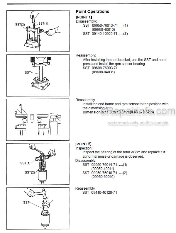 Photo 1 - Toyota 7FBEU15 7FBEU18 7FBEHU18 7FBEU20 Repair Manual Forklift
