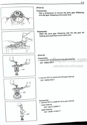 Photo 7 - Toyota 7FBR10 7FBR13 7FBR15 7FBR18 Repair Manual Forklift CE318