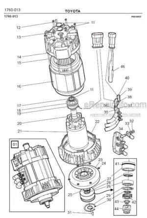 Photo 10 - Toyota 7FBRE12-1C 7FBRE12-2C 7FBRE12-3C Spare Parts Catalogue Reach Truck 200979 SN435653-