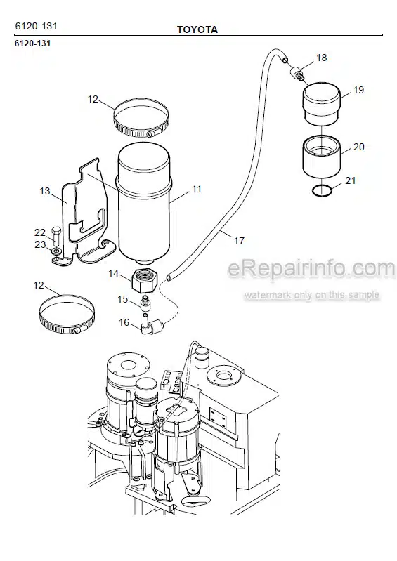 Photo 1 - Toyota 7FBRE12-1C 7FBRE12-2C 7FBRE12-3C Spare Parts Catalogue Reach Truck 210107 SN564300-