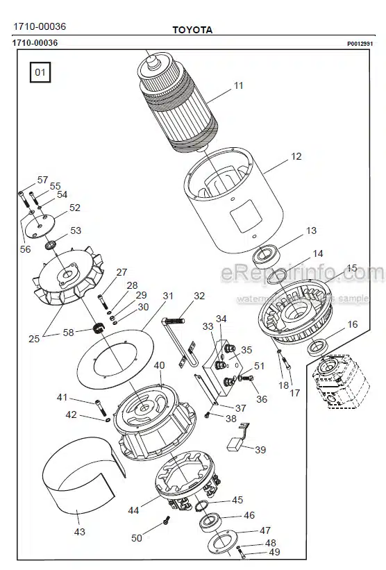 Photo 1 - Toyota 7FBRE12-1C 7FBRE12-2C 7FBRE12-3C Spare Parts Catalogue Reach Truck 214801 SN598439-