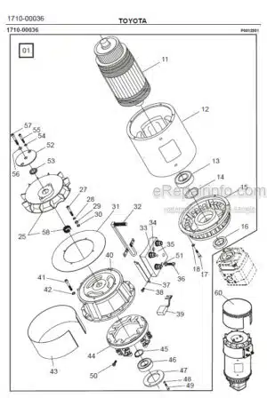 Photo 6 - Toyota 7FBRE12-1C 7FBRE12-2C 7FBRE12-3C Spare Parts Catalogue Reach Truck 218898 SN715720-