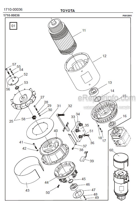 Photo 1 - Toyota 7FBRE12-1C 7FBRE12-2C 7FBRE12-3C Spare Parts Catalogue Reach Truck 218898 SN715720-