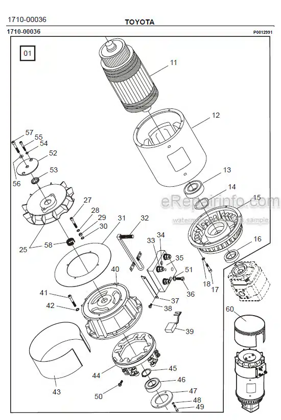 Photo 1 - Toyota 7FBRE12-1C 7FBRE12-2C 7FBRE12-3C Spare Parts Catalogue Reach Truck 218898 SN715720-