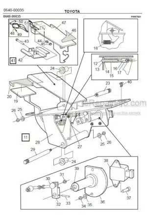 Photo 5 - Toyota 7FBRE12-1C 7FBRE12-2C 7FBRE12-3C Spare Parts Catalogue Reach Truck 220072 SN723011-