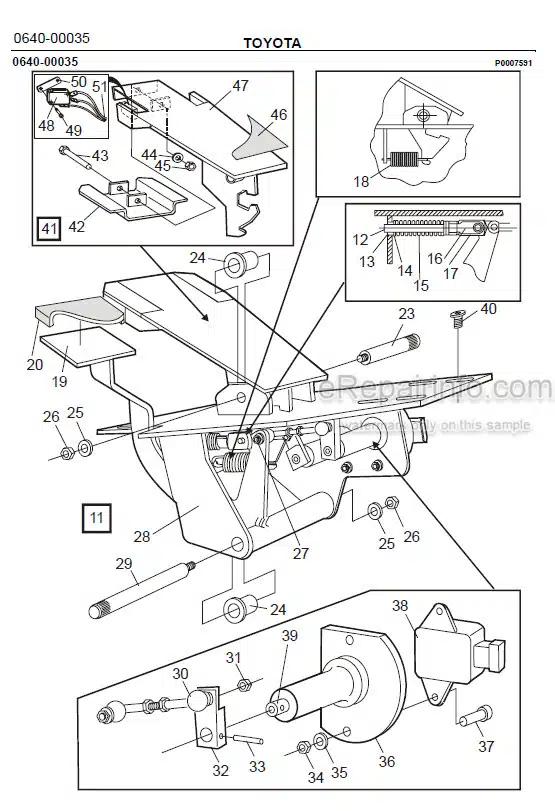 Photo 1 - Toyota 7FBRE12-1C 7FBRE12-2C 7FBRE12-3C Spare Parts Catalogue Reach Truck 220072 SN723011-