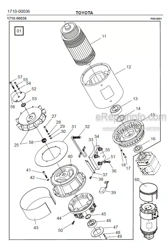 Photo 1 - Toyota 7FBRE12-1C 7FBRE12-2C 7FBRE12-3C Spare Parts Catalogue Reach Truck 220355 SN725406-