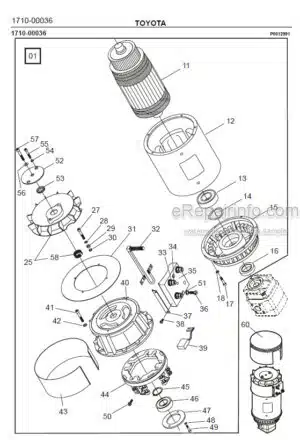 Photo 12 - Toyota 7FBRE12N-1C 7FBRE12N-2C 7FBRE12N-3C Spare Parts Catalogue Reach Truck 232639 SN939261-