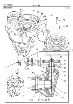 Photo 5 - Toyota 7FBRE14-1C 7FBRE14-2C 7FBRE14-3C Spare Parts Catalogue Reach Truck 220076 SN723011-