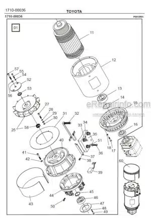 Photo 2 - Toyota 7FBRE14-1C 7FBRE14-2C 7FBRE14-3C Spare Parts Catalogue Reach Truck 222705 SN743654-