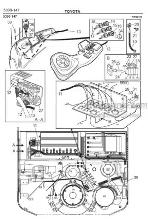 Photo 9 - Toyota 7FBRE14-1C 7FBRE14-2C 7FBRE14-3C Spare Parts Catalogue Reach Truck 200980 SN435653-