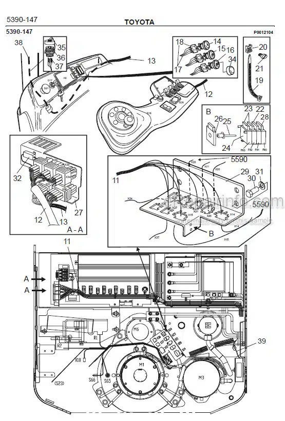 Photo 1 - Toyota 7FBRE14-1C 7FBRE14-2C 7FBRE14-3C Spare Parts Catalogue Reach Truck 200980 SN435653-