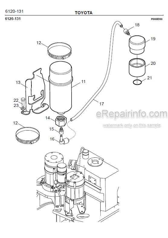 Photo 1 - Toyota 7FBRE14-1C 7FBRE14-2C 7FBRE14-3C Spare Parts Catalogue Reach Truck 210108 SN564300-