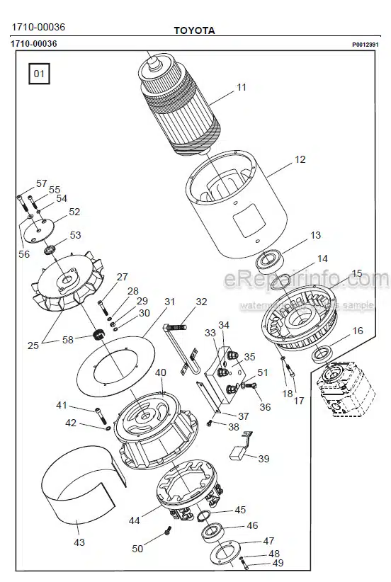 Photo 1 - Toyota 7FBRE14-1C 7FBRE14-2C 7FBRE14-3C Spare Parts Catalogue Reach Truck 211717 SN577200-