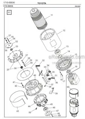 Photo 5 - Toyota 7FBRE14N-1C 7FBRE14N-2C 7FBRE14N-3C Spare Parts Catalogue Reach Truck 243329 SN964843-