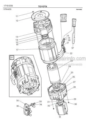 Photo 12 - Toyota 7FBRE16-1C 7FBRE16-2C 7FBRE16-3C Spare Parts Catalogue Reach Truck 200994 SN435653-