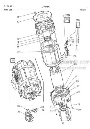 Photo 5 - Toyota 7FBRE16-1C 7FBRE16-2C 7FBRE16-3C Spare Parts Catalogue Reach Truck 211488 SN577200-