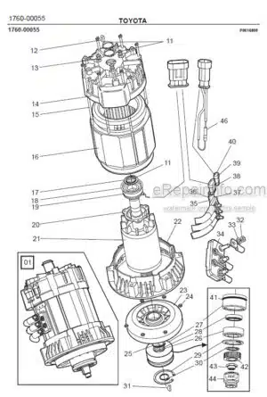 Photo 5 - Toyota 7FBRE16-1C 7FBRE16-2C 7FBRE16-3C Spare Parts Catalogue Reach Truck 211488 SN577200-