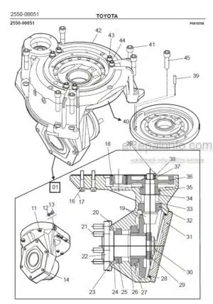 Photo 5 - Toyota 7FBRE16-1C 7FBRE16-2C 7FBRE16-3C Spare Parts Catalogue Reach Truck 220077 SN723011-