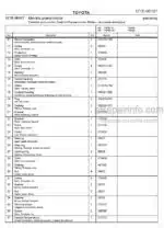 Photo 4 - Toyota 7FBRE16-1C 7FBRE16-2C 7FBRE16-3C Spare Parts Catalogue Reach Truck 243331 SN964843-