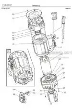 Photo 2 - Toyota 7FBRE16CC-1 7FBRE16CC-2 7FBRE16CC-3 Spare Parts Catalogue Reach Truck 237863 SN944801-