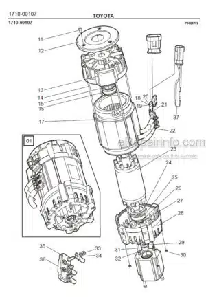 Photo 1 - Toyota 7FBRE16CC-1 7FBRE16CC-2 7FBRE16CC-3 Spare Parts Catalogue Reach Truck 243334 SN964843-